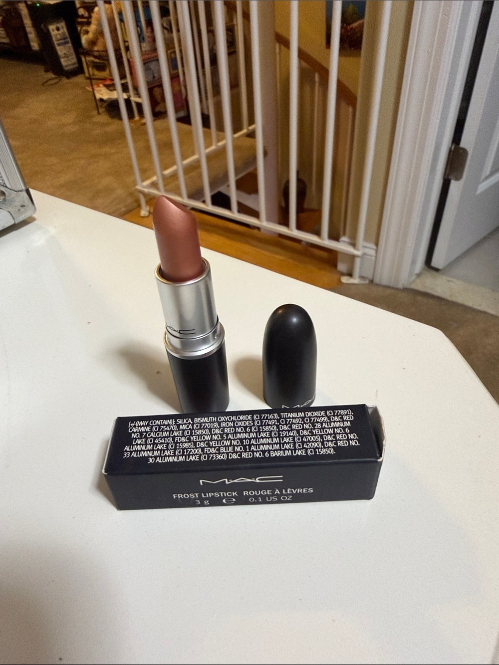 MAC Cosmetics Frost Lipstick in Warm Nude Pink